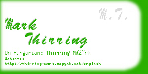 mark thirring business card